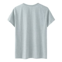Yueulianxi Womens Ljeto Top tiskani majica kratkih rukava na majicu