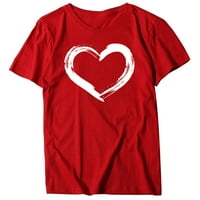 Žene kratkih rukava O-izrez u obliku srca u obliku srca, majica bluza