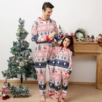 Odgovarajućim porodičnim pidžamim skupovima, božićnim patipnim patentnim patentnim zatvaračem Soft PJ's