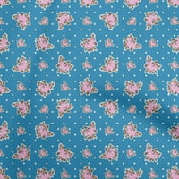 Onuone pamučna kambrska teal plava tkanina cvjetna haljina materijala tkanina za ispis tkanina sa dvorištem