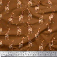 Soimoi ružičasta svilena tkanina točka i žirafa životinjski otisak tkanine širine
