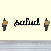 Salud Word Art Laserski rez čvrsti čelični ukrasni kućni akcent zidni znak visi