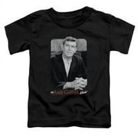 TREVCO ANDY GRIFFITH-CLASSIC ADY - TODDLER kratkih rukava TEE - Crna - Veliki 4T