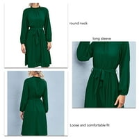 Haljina, prozračna poliesterska poliuretanska vlakna elegantna čvrsta boja udobna haljina jednostavna