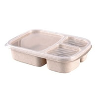 Yawots ručak bo plastični 3-odjeljak Plastični podijeljeni spremnik za skladištenje hrane Bento ručak