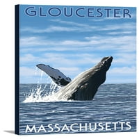 Gloucester, Massachusetts - Humpback Whale - Lintna Press Artwork