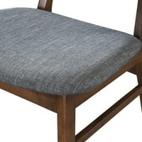 Wausau Tapacirana bočna stolica, kapacitet težine: lb., glavna boja: orah siva