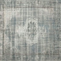Ahgly Company Zatvoreni pravokutnik Savremeni blijedo srebrni sivi apstraktni prostirke, 7 '9 '