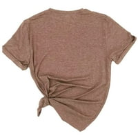Ženska ljetna casual labav suncokret tisak majica okrugli vrat pulover kratki rukav na prodaju xxxl