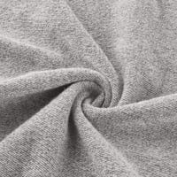 Hanas vrhovi žene dugih rukava puna bluza u boji V-izrez Dugme za pulover Dukserice Labavi fit vrhovi