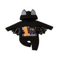 Baby Girl Boy Moj 1. Halloween Outfit Black Bat Costim Hoodie Romper Jumpsuits BodySuit Cosplay odjeća