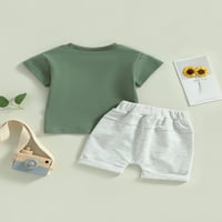 CODUOP TODDLER Baby Kids Boys Pismo kratkih rukava majica kratke hlače ljetne odjeće 0- godina