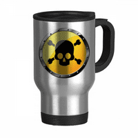Logo Žuta pozadina smrtonosna supstanca Travel Glip poklopac od nehrđajućeg čelika Cup Tumbler Termos