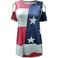 OAVQHLG3B 4. srpnja odijela za ženska američka zastava majica Ljetni vrhovi za žene Ljetne majice s