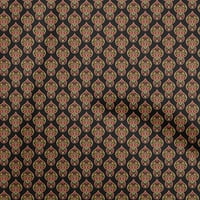 Onoone pamučne popline crne tkanine azijske cvjetne pločice šivajući materijal za ispis tkanine sa dvorištem