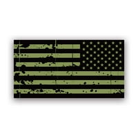 Reverse nestrpljive naljepnice za zelenu američku zastavu - samoljepljivi vinil - vremenske otporne