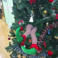 TureClos Božić Santa Elf noge plišane punjene noge sa cipelama Božićno drvsko ukrasno ukrašavanje božićne