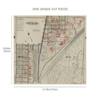 Puzzle-1911 - Mapa Philadelphia Newark, V. 2, dvostruka stranica Ploča br. Karta Omestana Harper St.,