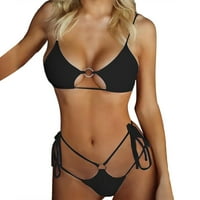 Žene Casual Solid Hollow remen seksi bikini kupaći kostimi za kupanje dva kupaća kostim