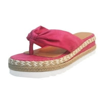 Miayilima Hot Pink sandale Ženske sandale prozračne cipele ravna plaža Ljeto klizanje otvorene tkane