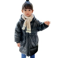 Entyinea zimski kaputi za djevojke vodootporna puffer jakna sa oblogom crna 140