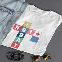 Ne danas Crossword Design majica - MIMage by Shutterstock, ženska XX-velika