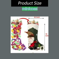 Božićne čarape Big Xmas Dekoracija čarapa - Santa Snowman Reindeer Penguin Porodične čarape za kućni