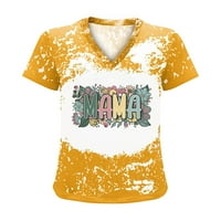 Qilakog Summer Ležerne majice za žensko Dan zasebne od tiskanih kratkih rukava sa slobodnim kratkim