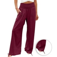 Wavsuf ženske hlače plus veličina visokog rasta širokih nogu vinske hlače veličine xl xl