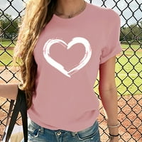 Košulje za žene Žene kratkih rukava Oblikovano print Ležerne prilike Bluza Majica Pink S