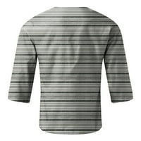 Cathalem V rect T majice za muškarce Muške ljetne modne casual posteljina V izrez Striped Print Osam
