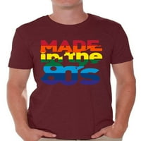 Neugodni stilovi napravljeni u majici 80-ih 80-ih majica Rainbow majica 80-ih rođendanska majica Gay