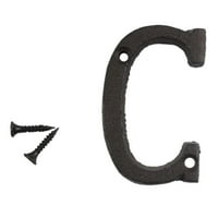 Eguiwyn slova od kovanog željeza Creative DIY kućni broj bacač Iron Metal Pighte visi C jedna veličina