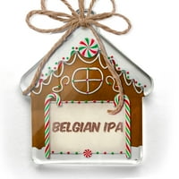 Ornament tiskan jednostrana belgijska ipa piva, vintage stil Božić Neonblond