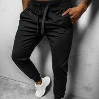 DMQupv Tech hlače Muškarci Muške hop hlače Ležerne prilike čvrste boje Track Work Work Hlače sa džepom