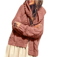 Cardigan za žene džemperi pletene dukseve dugih rukava jesen i zimska jakna od pune boje pletena džemper