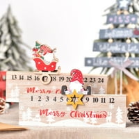 Linyer Božićni privesni kalendar Prop tablice Ornament Lijep Wood Gnome Brojanje dolje Xmas Calendars