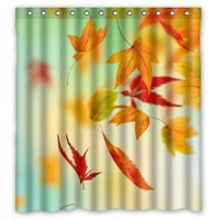 Mohome padajuće jesenji javor listov listova Art Tuš Curkica vodootporni poliesterski tkanini za tuširanje
