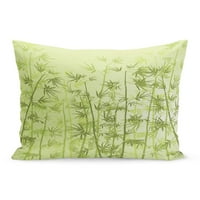 Zeleni apstraktni bambusov šumski crtež cvjetni jastučni jastučni jastučni poklopac jastuka