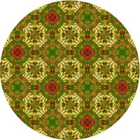 Ahgly Company u zatvorenom okruglom uzorkovima Pistachio zeleni tepihe, 8 'krug