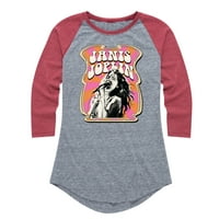 Janis Joplin - stil postera - Ženska grafička majica Raglan