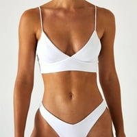 NSENDM čvrsti čipkasti guranje Halter High Up Bikini CUT kupaći kostim Žene Dvije set kupaćih kostimi