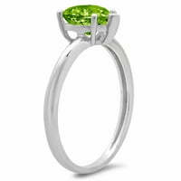 2.0ct srce rezane zelene prirodne peridot 18k bijelo zlatni godišnjica za angažman prsten veličine 9.5