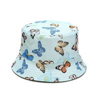 Novi proizvod uvod, leptir print ribarsko šešir ljetni pamučni dvostrani kantu za sunčanje