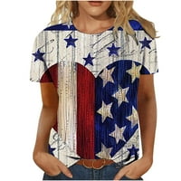 OAVQHLG3B američka košulja za žene 4. srpnja odijelo Patriotske majice Dan nezavisnosti Ženska casual