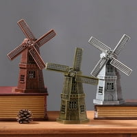 Vintage Antique Metal Dutch Holland Windmill Model Građevinski ukras