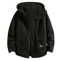 VBNERGOIE Muška jesen i zima Veliki solidni ubrizgani kaput od glavnih jakna za muškarce muške i kapute