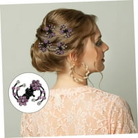 Kosa za kosu za kosu šljive CLAW CLAMP ljubičasta vjenčanica Žene cvijeće Pribor za mladenke Bridal