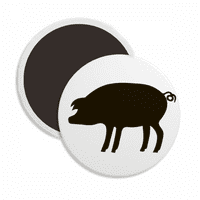 Crna svinjska životinja portretični okrugli ceroks frižider magnet zadržava ukrašavanje