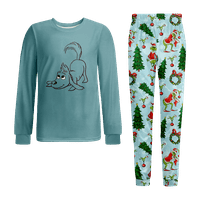 Podudaranje obiteljske božićne pidžame Postavlja crtani monstrumske veličine za ispis za odrasle-djecu-baby-ljubimac